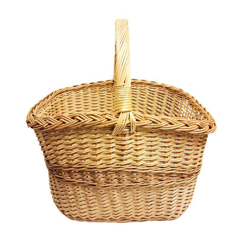 Käsitööna punutud korv (nr. 70 L26)