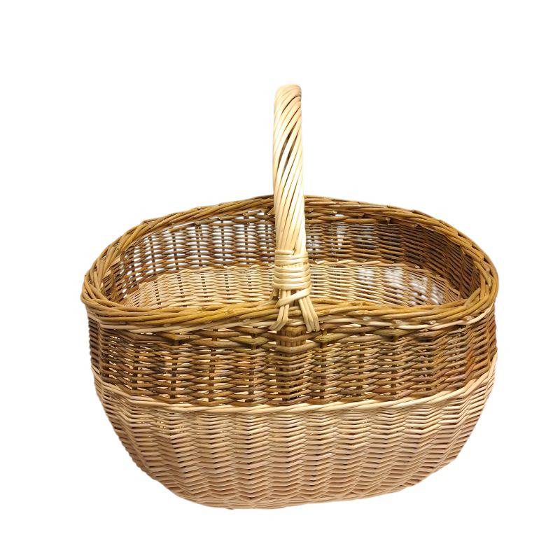 Käsitööna punutud korv (nr. 68 L26)