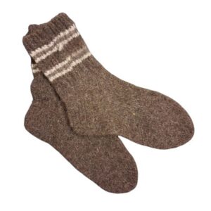 Socks with dog's wool "Brown" size 44-45 (M.M. no. 4)